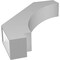 Ekena Millwork 5 1/2-in. W x 26-in. D x 32-in. H Imperial Architectural Grade PVC Knee Brace BRCP055X26X32IMP - alternate 6